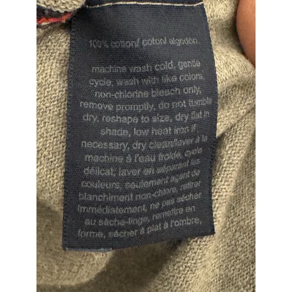 Tommy Hilfiger Ivy Cotton Patterned-Stripe Sweater Sz 2x Gray Preppy Academia - Picture 6 of 7